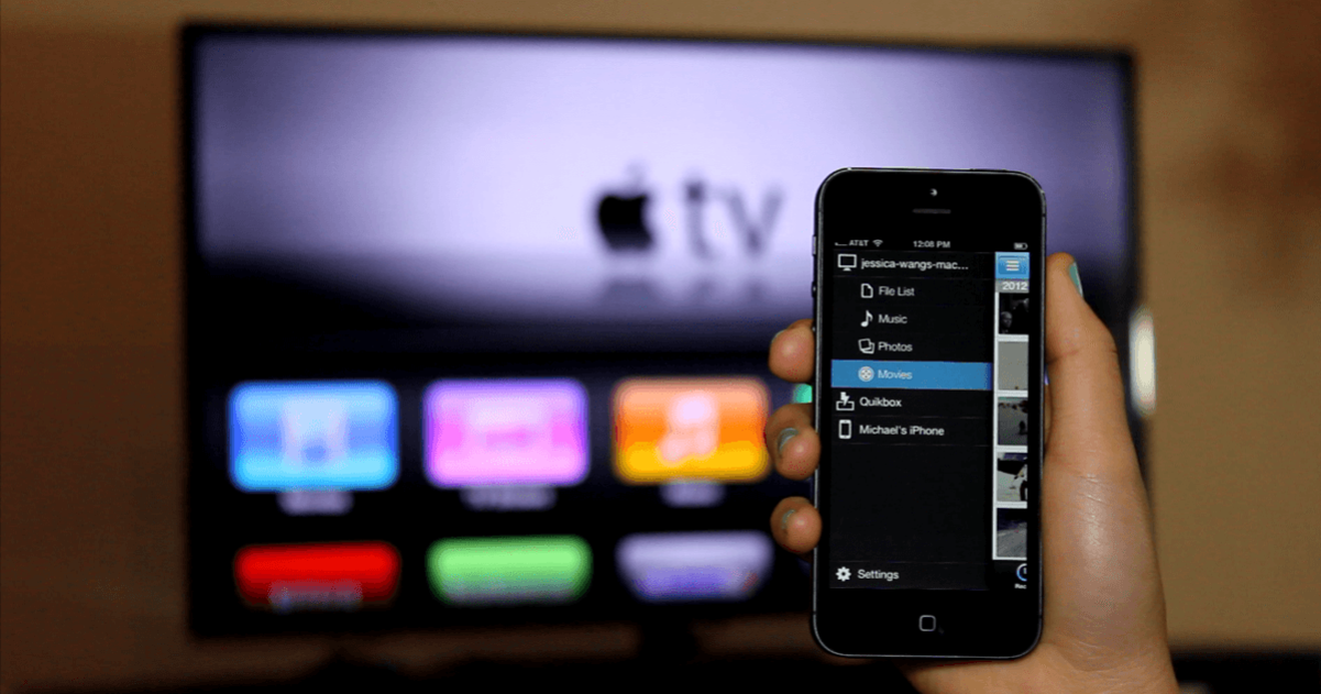 iPhone en tv