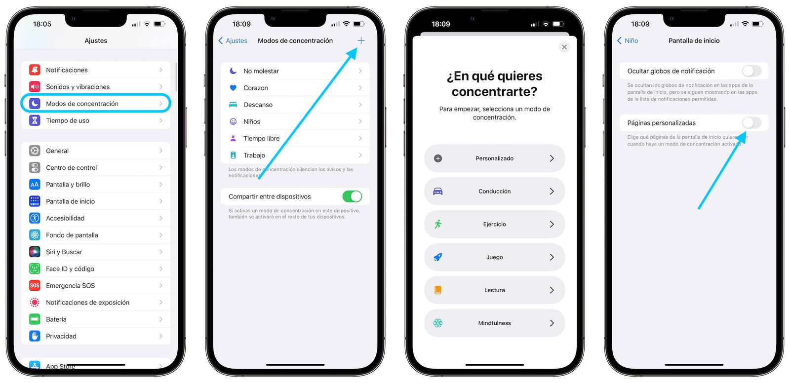 Bloquear apps modo concentración