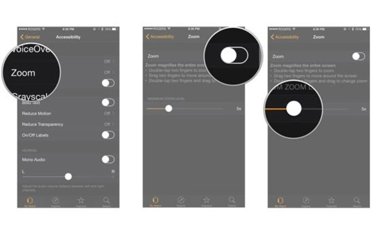 Cómo configurar el zoom desde la app Apple Watch de iPhone
