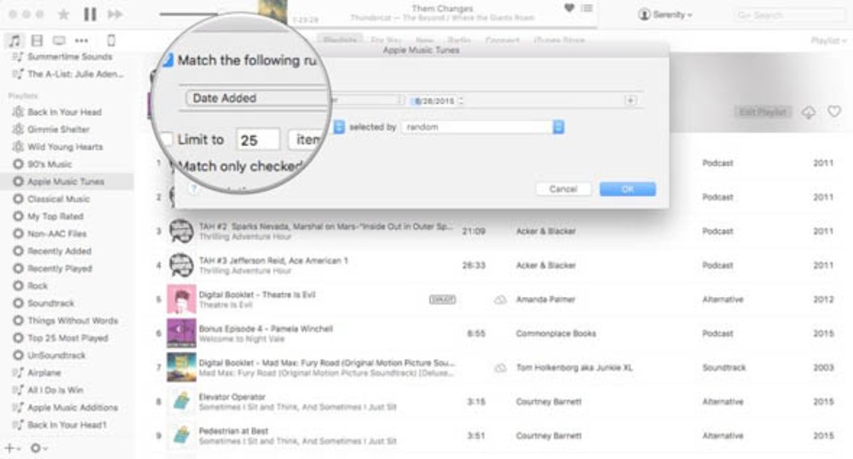 Encuentra las canciones de Apple Music que añadas a tu biblioteca.