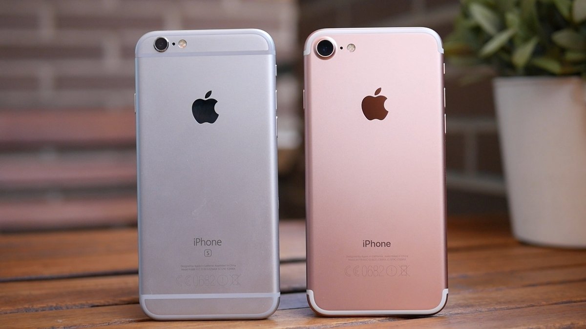 iPhone 6s y iPhone 7 juntos