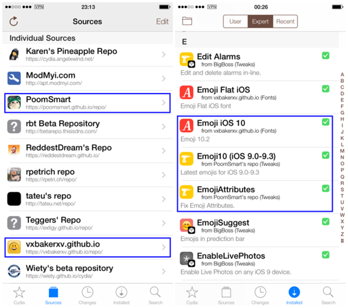 Cómo conseguir los emojis de iOS 10.2 en iOS 9 con Jailbreak