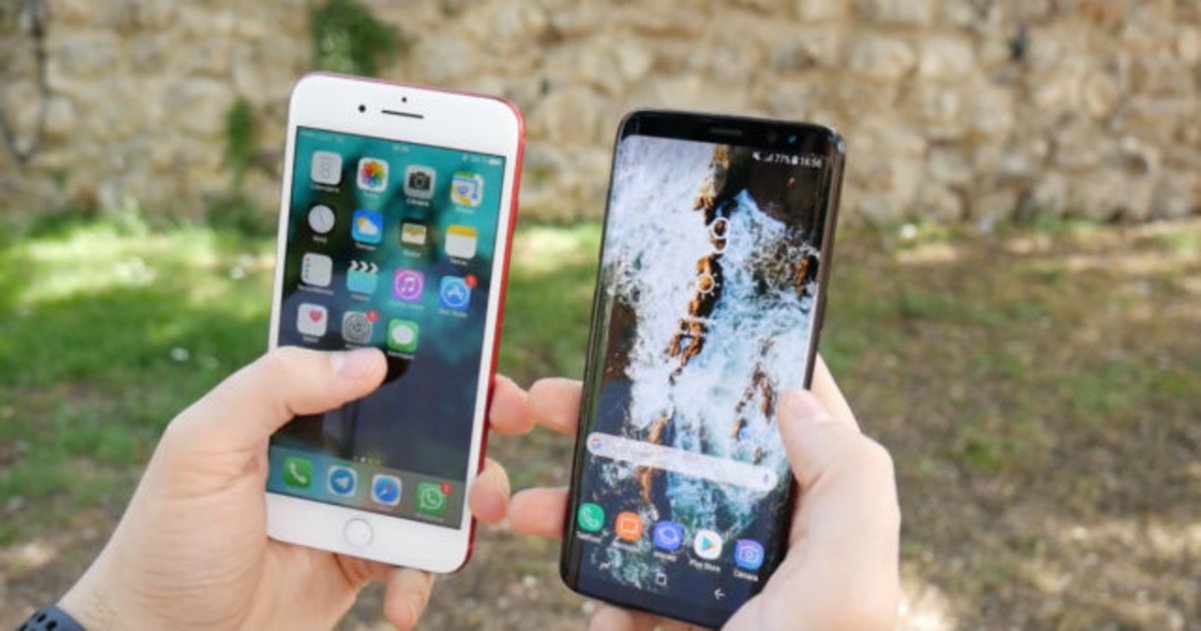 iPhone 7 Plus vs Galaxy S8 pantalla