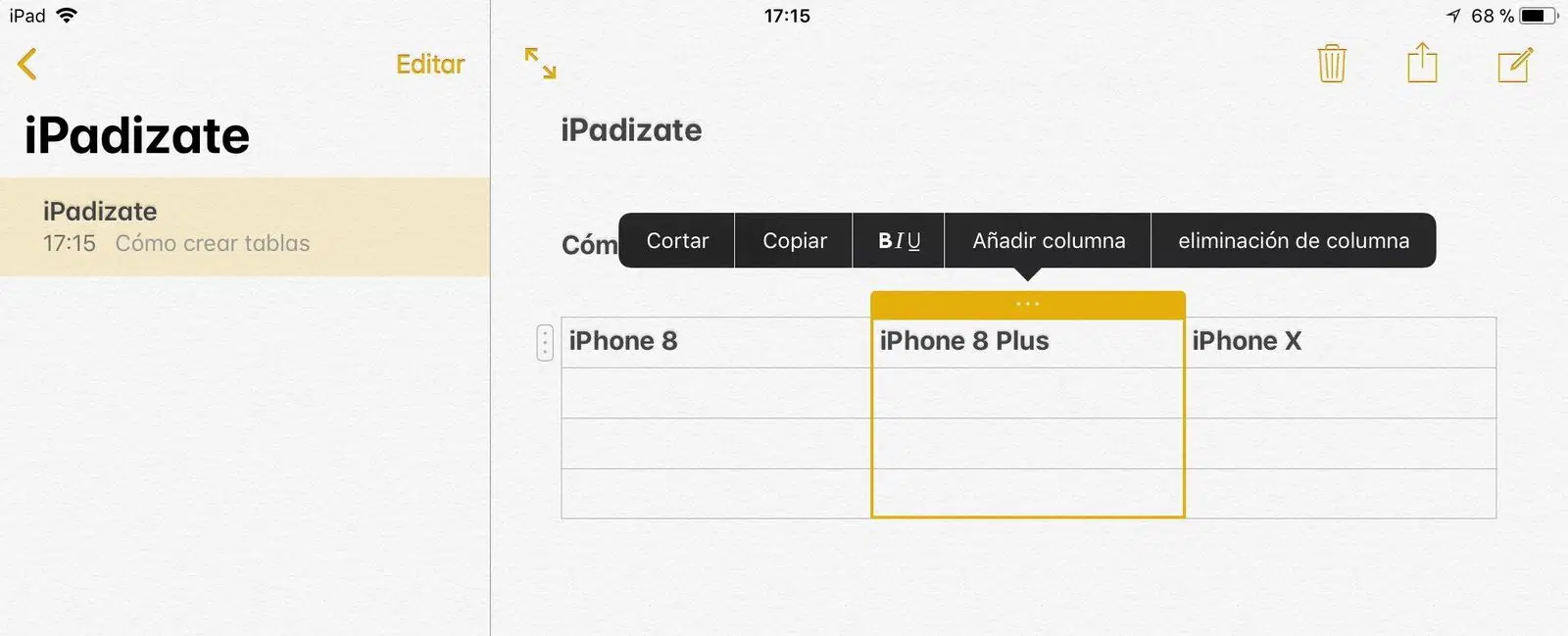 5 trucos para aprovechar al máximo la app Notas para iPhone y iPad