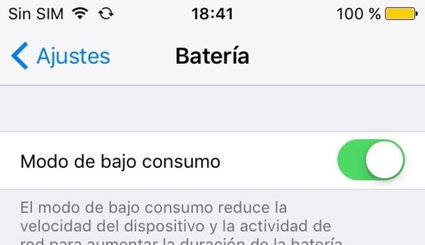 Low consumption mode