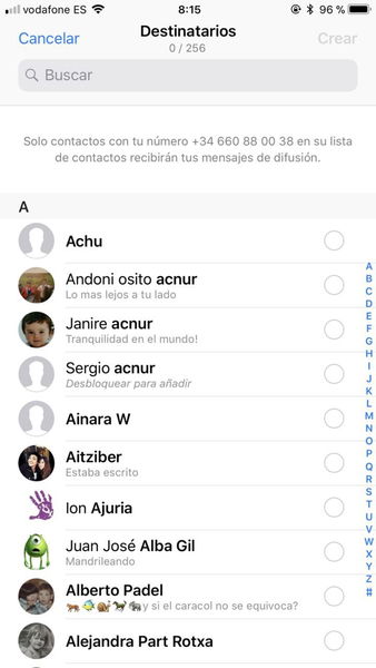 Cómo hablar con varios contactos de WhatsApp sin crear un grupo