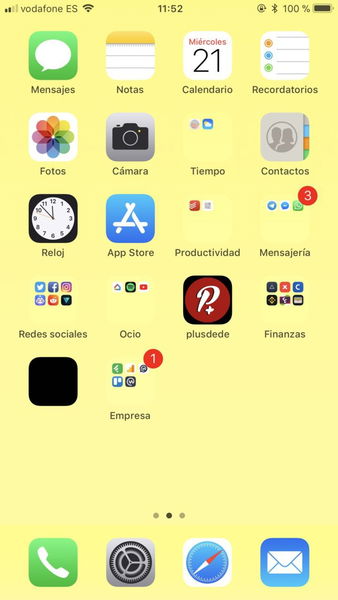 Con este truco puedes hacer que el dock del iPhone sea transparente