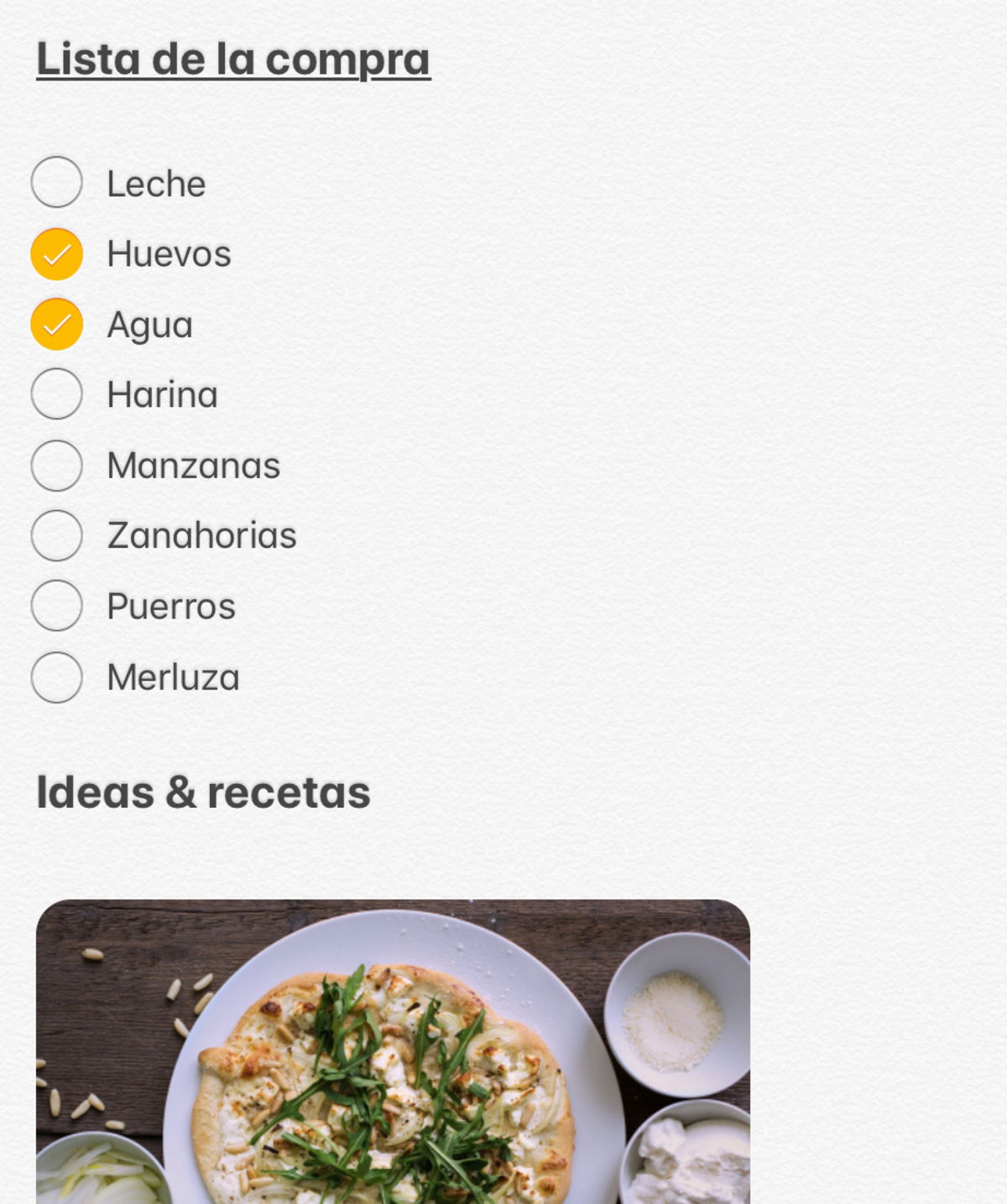 Cómo hacer la lista de la compra con Notas en iPhone y iPad