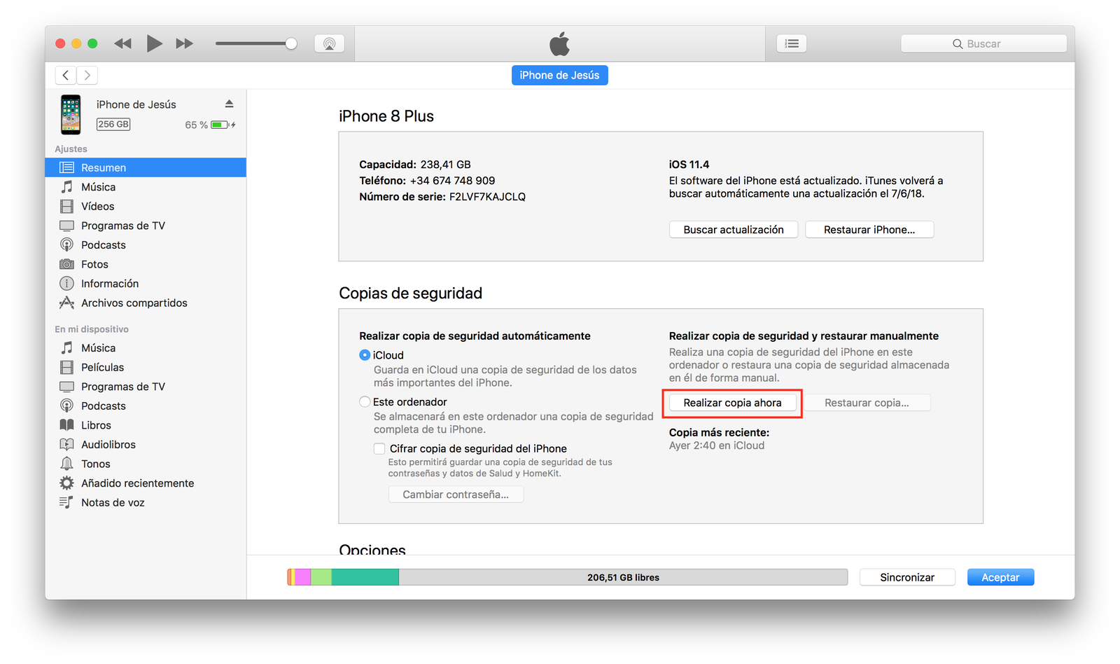 Cómo realizar copia de seguridad iPhone en disco duro externo? - PlaySat