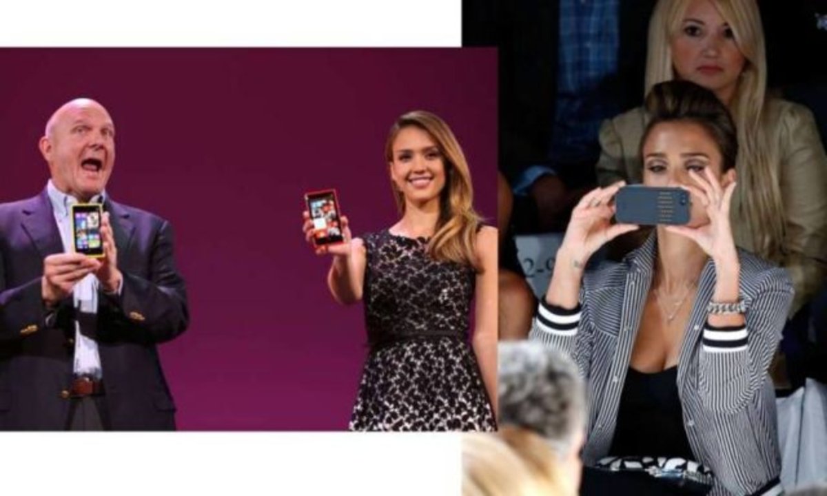 10 famosos/as pillados/as con un iPhone mientras patrocinaban otras marcas de smartphones
