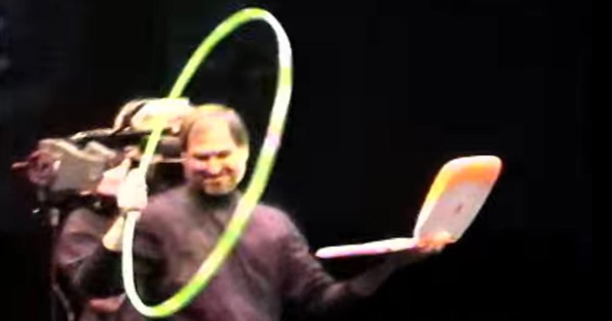 Steve Jobs hula hoop