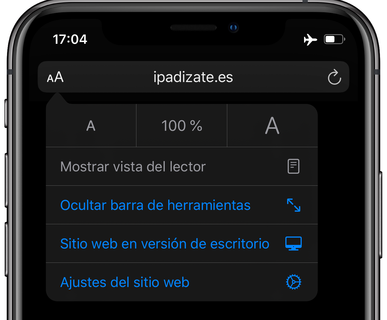 ajustes safari ios 13