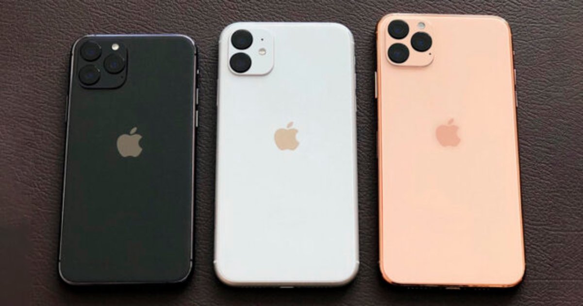 iPhone 11 con la manzana en el centro