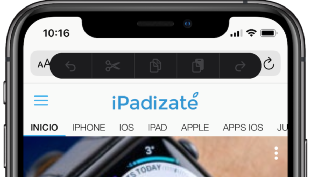menu copiar pegar iOS 13 beta