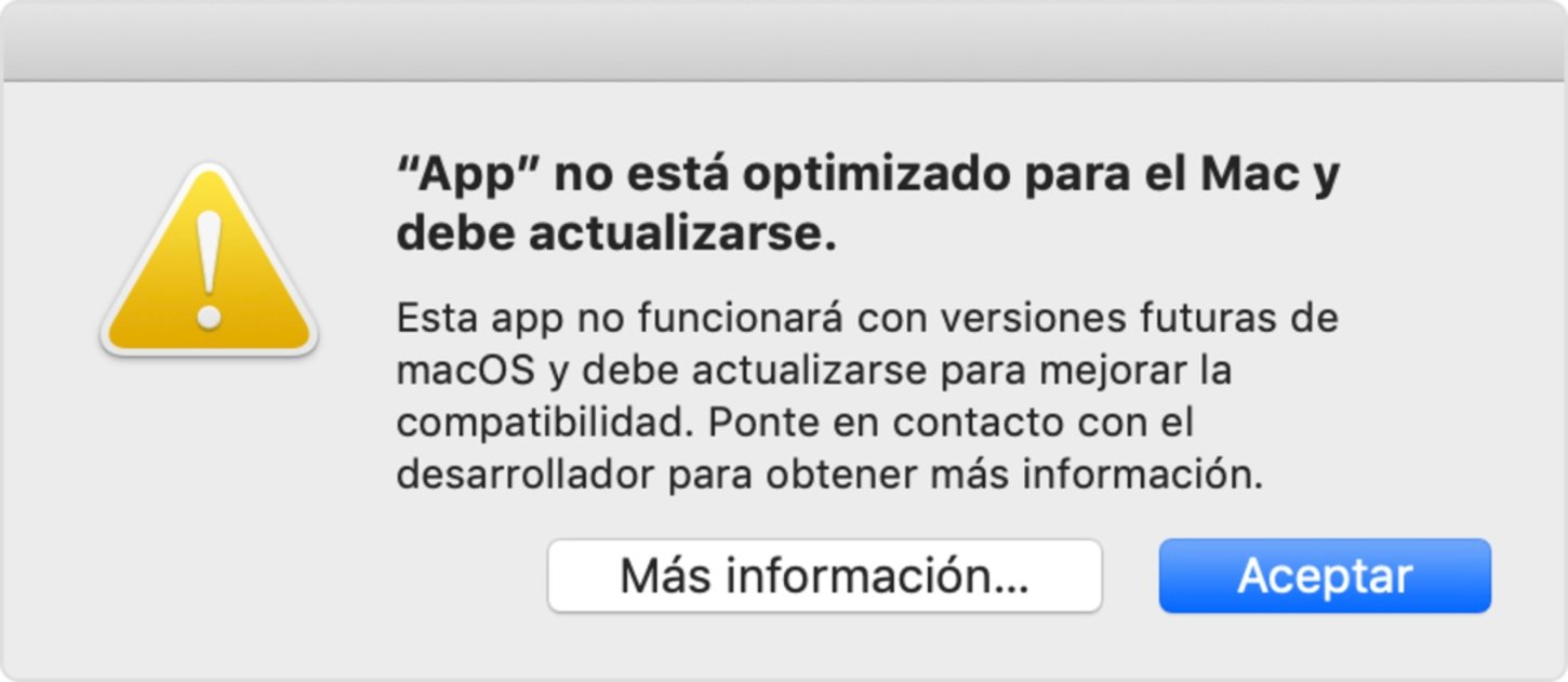 Alerta de actualizar aplicación de mac
