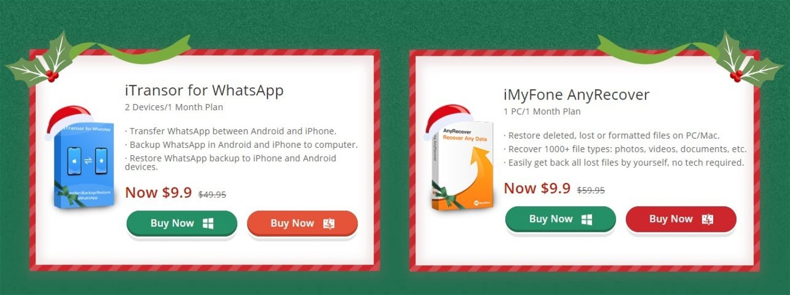 Ofertas navideñas de iMyFone