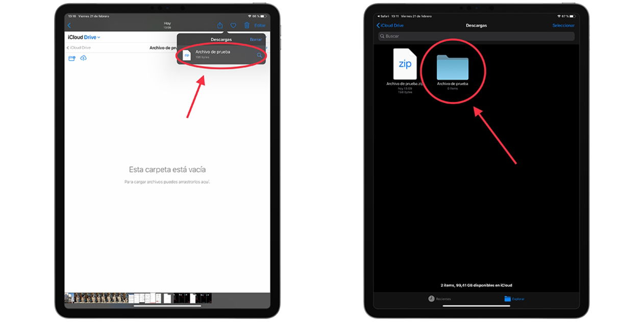 Descomprimir zip internet