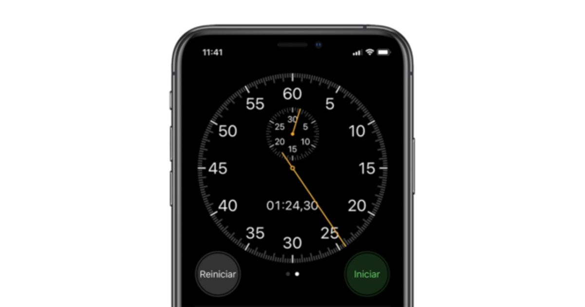 cronòmetre iOS iPhone 
