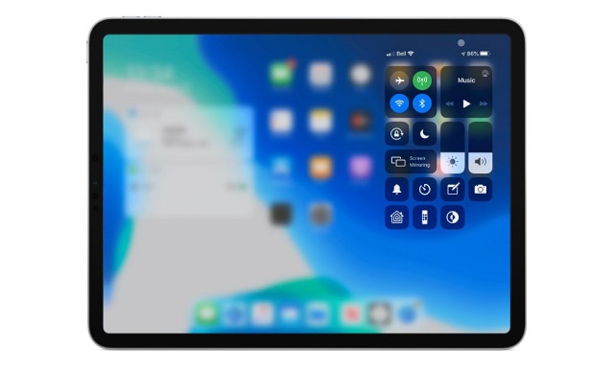 iPadOS-13.4 centro de control
