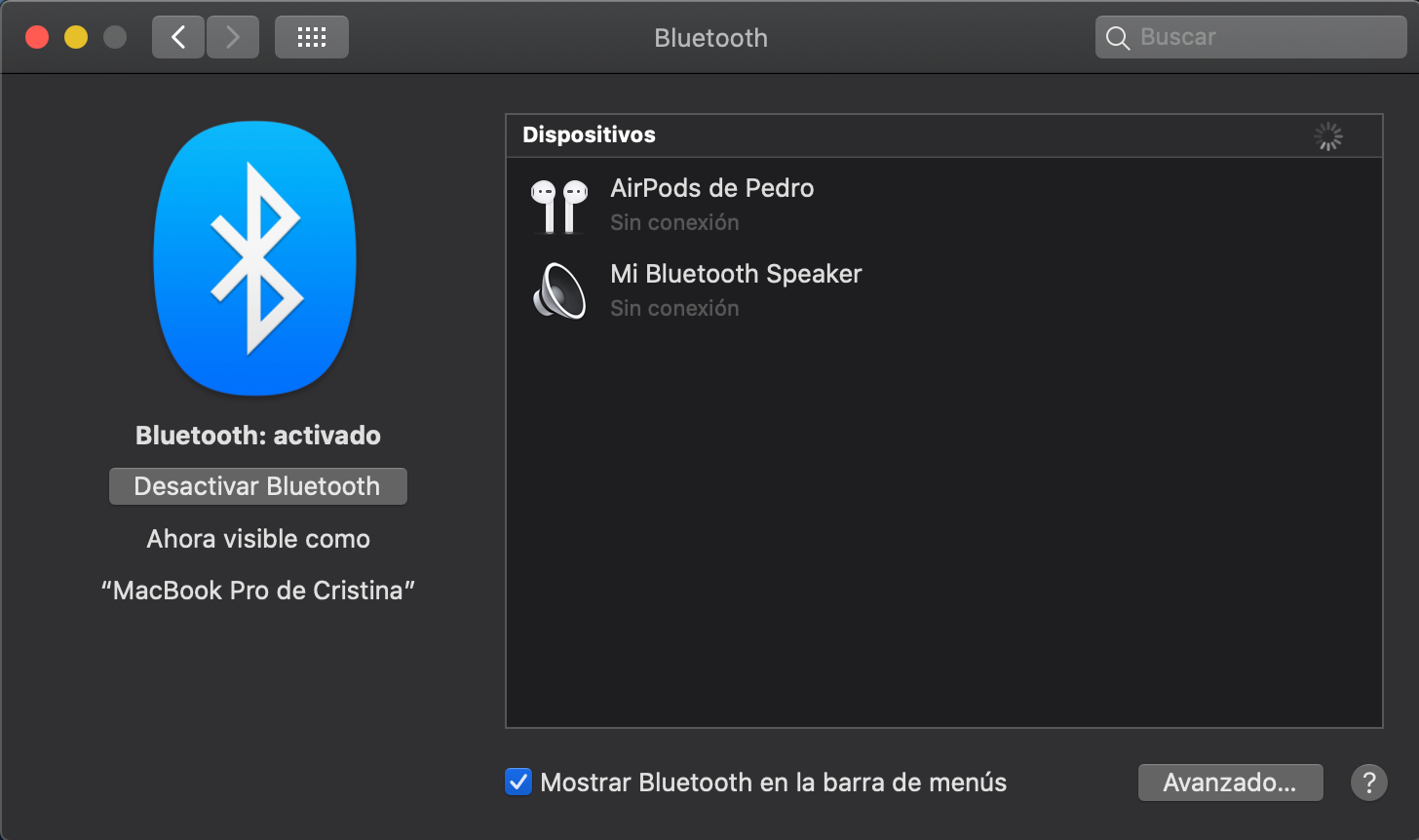 Desactivar Bluetooth Macbook