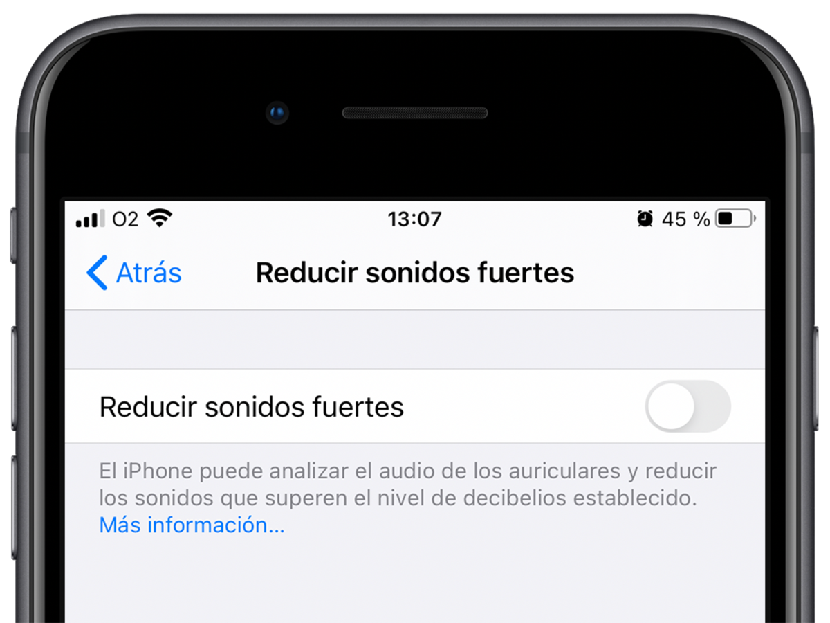 Reducir sonidos fuertes iOS 14