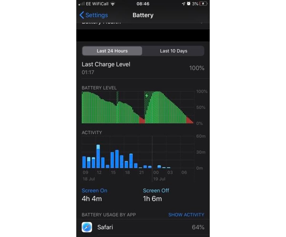 problema con batería iOS