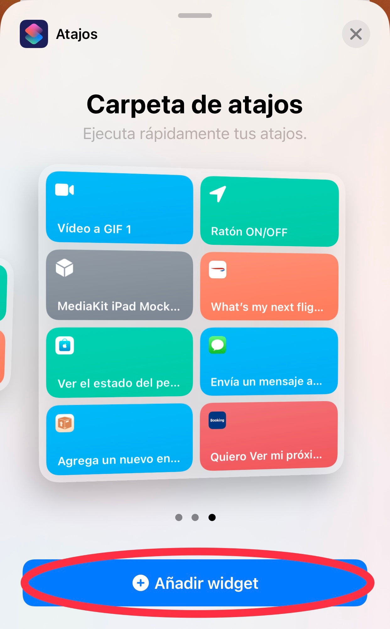 Tamaño widget