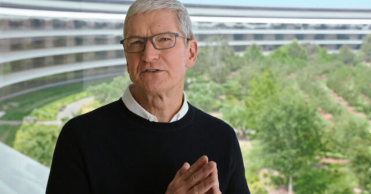 Tim Cook en la keynote de Apple