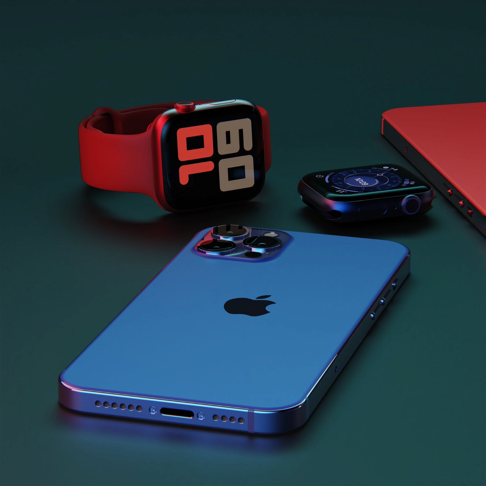 concept iPhone 12 azul
