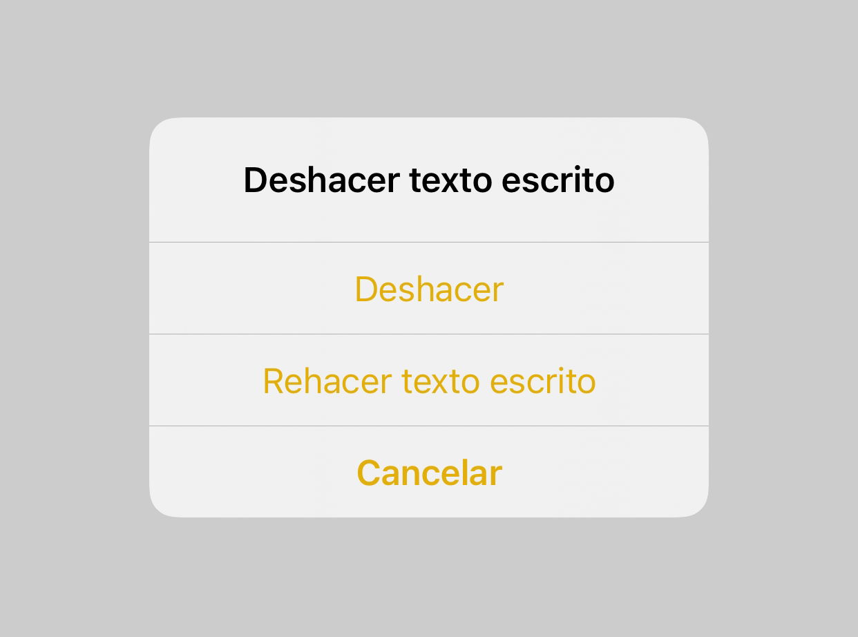 Deshacer eliminar texto