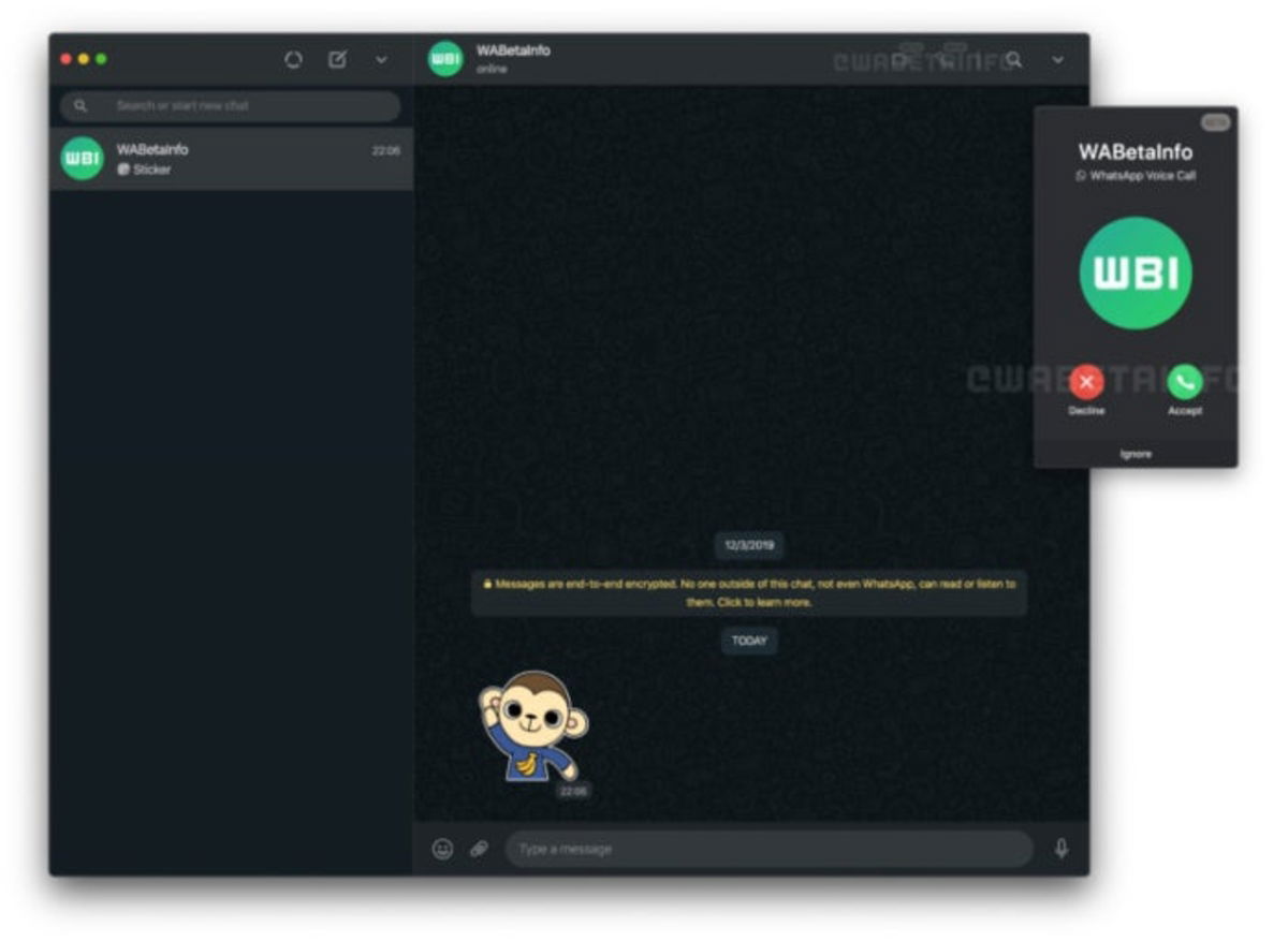 Llamadas y videollamadas en WhatsApp web