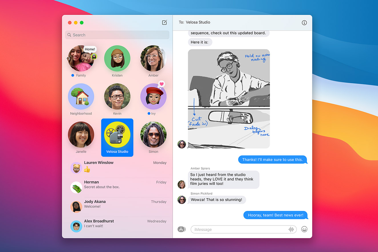 Anclar chats en Mensajes macOS Big Sur