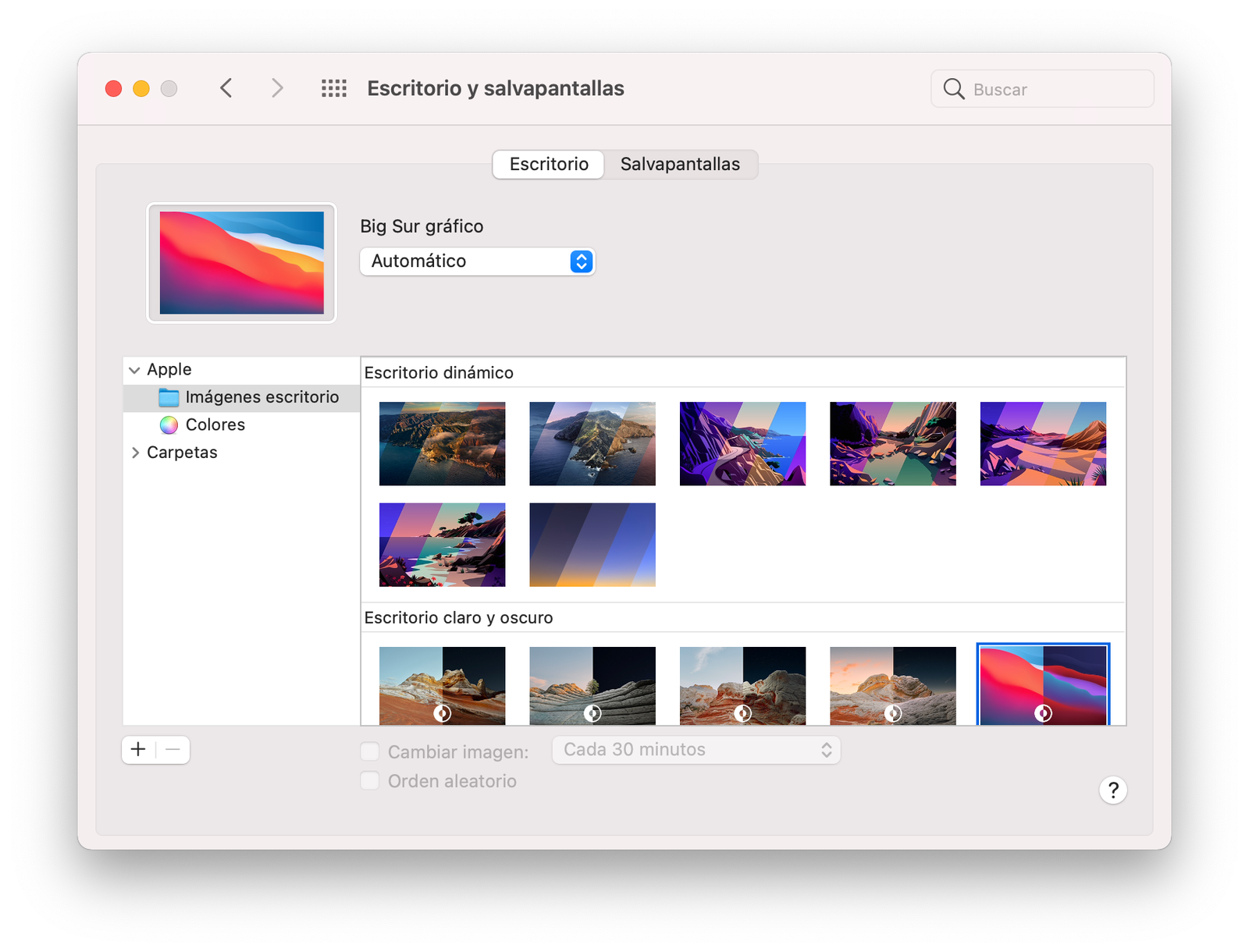 Nuevos fondos de pantalla de macOS Big Sur