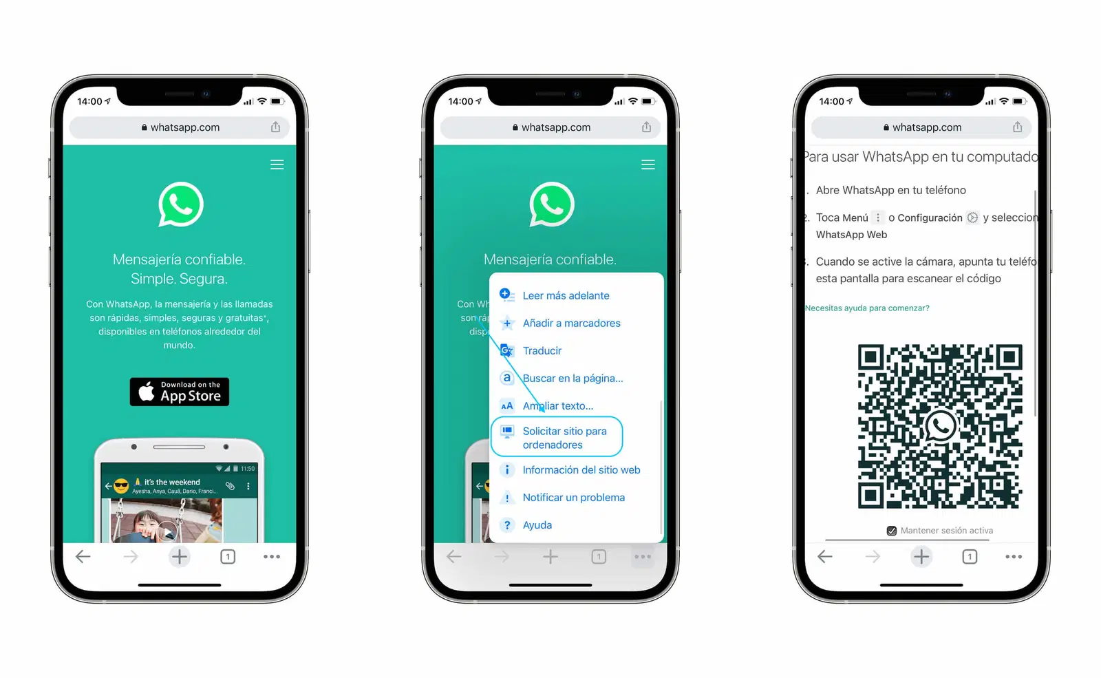 Whatsapp web iPhone