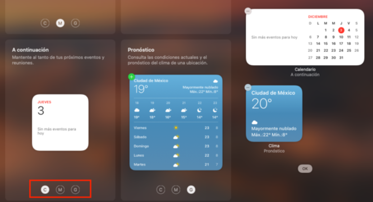 Widgets para Mac