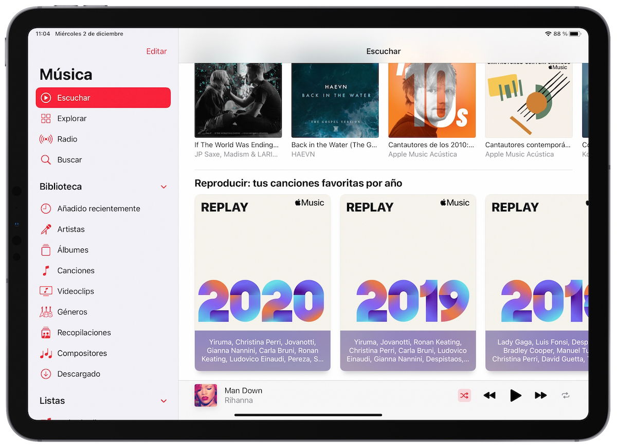 Listas replay apple music