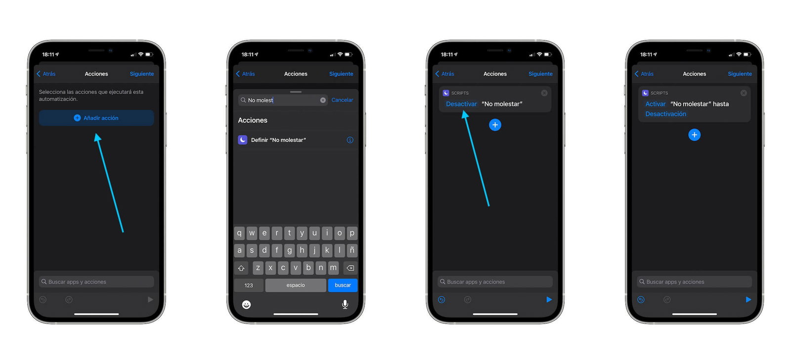 Modo no molestar automatización