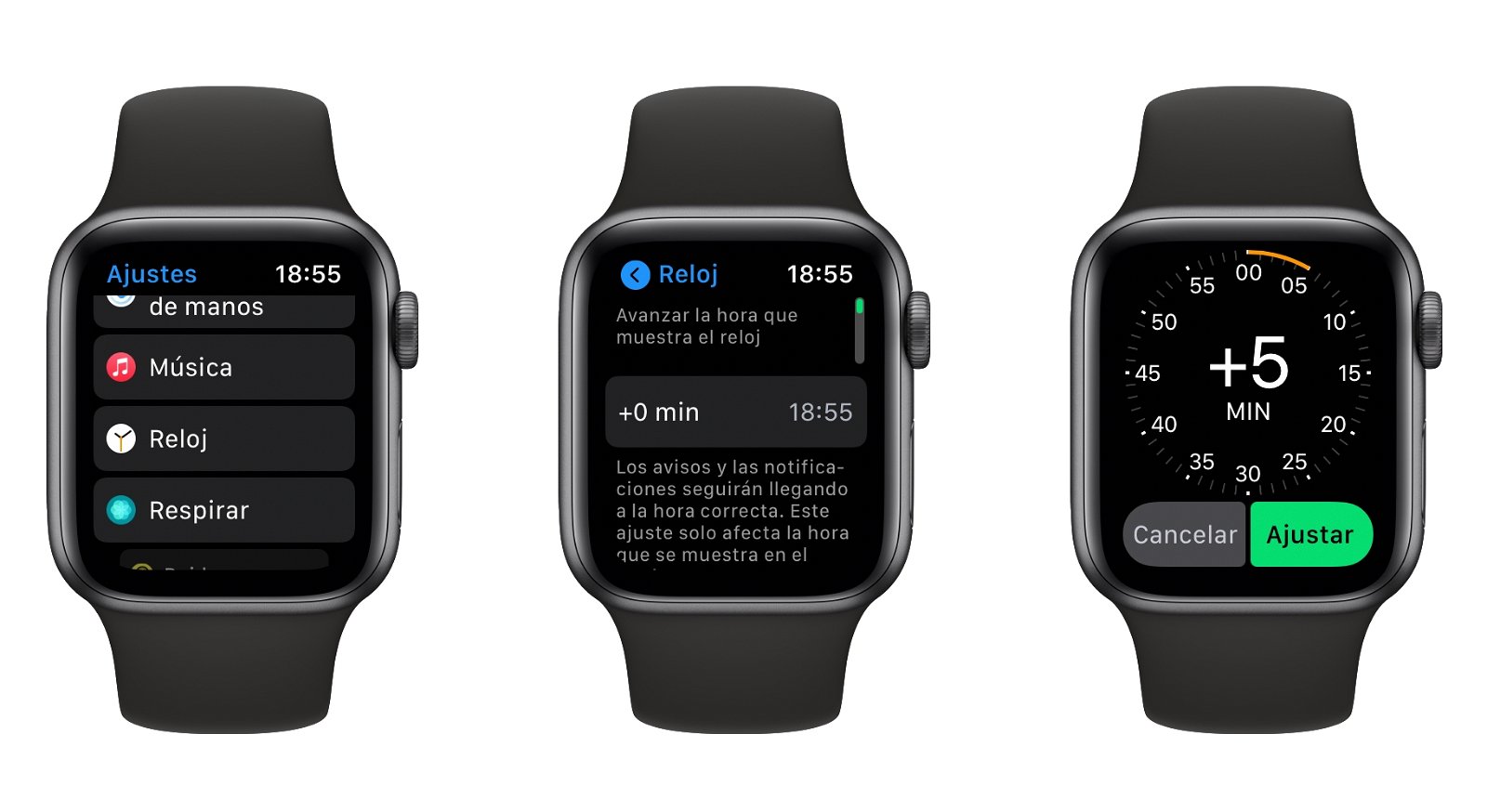 Adelanta el reloj Apple Watch