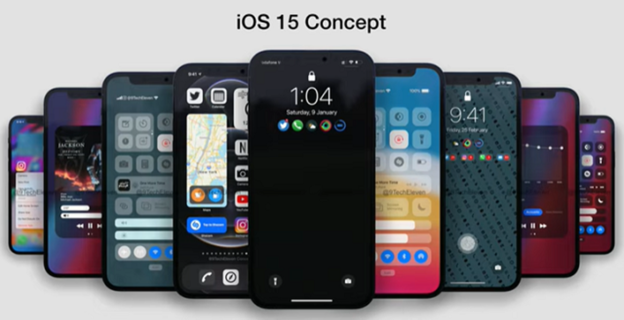 Concepto iOS 15 de 9TechEleven