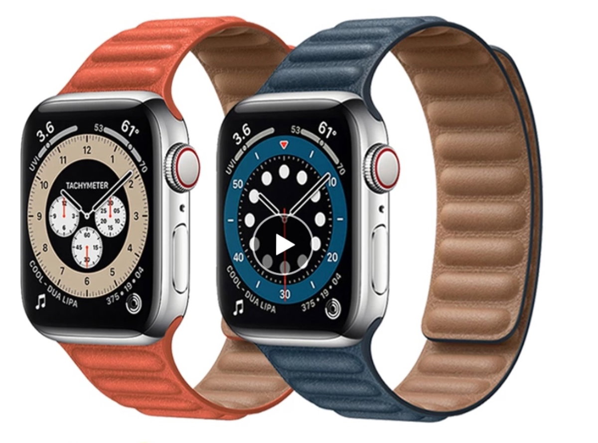 Correa de piel con cierre magnético