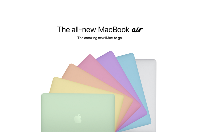 Así luciría el nuevo MacBook Air con los colores del iMac 2021