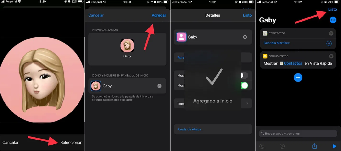 Edición de apps en Atajos