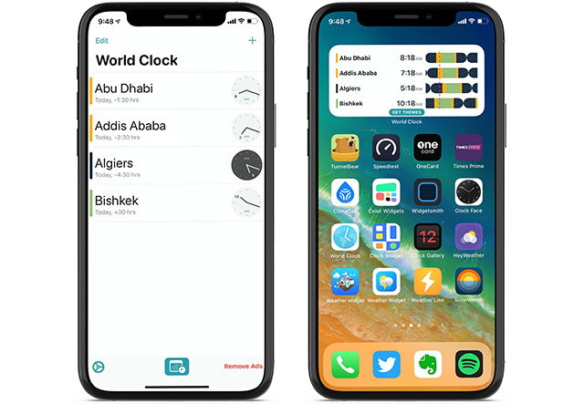 World Clock time widget-app