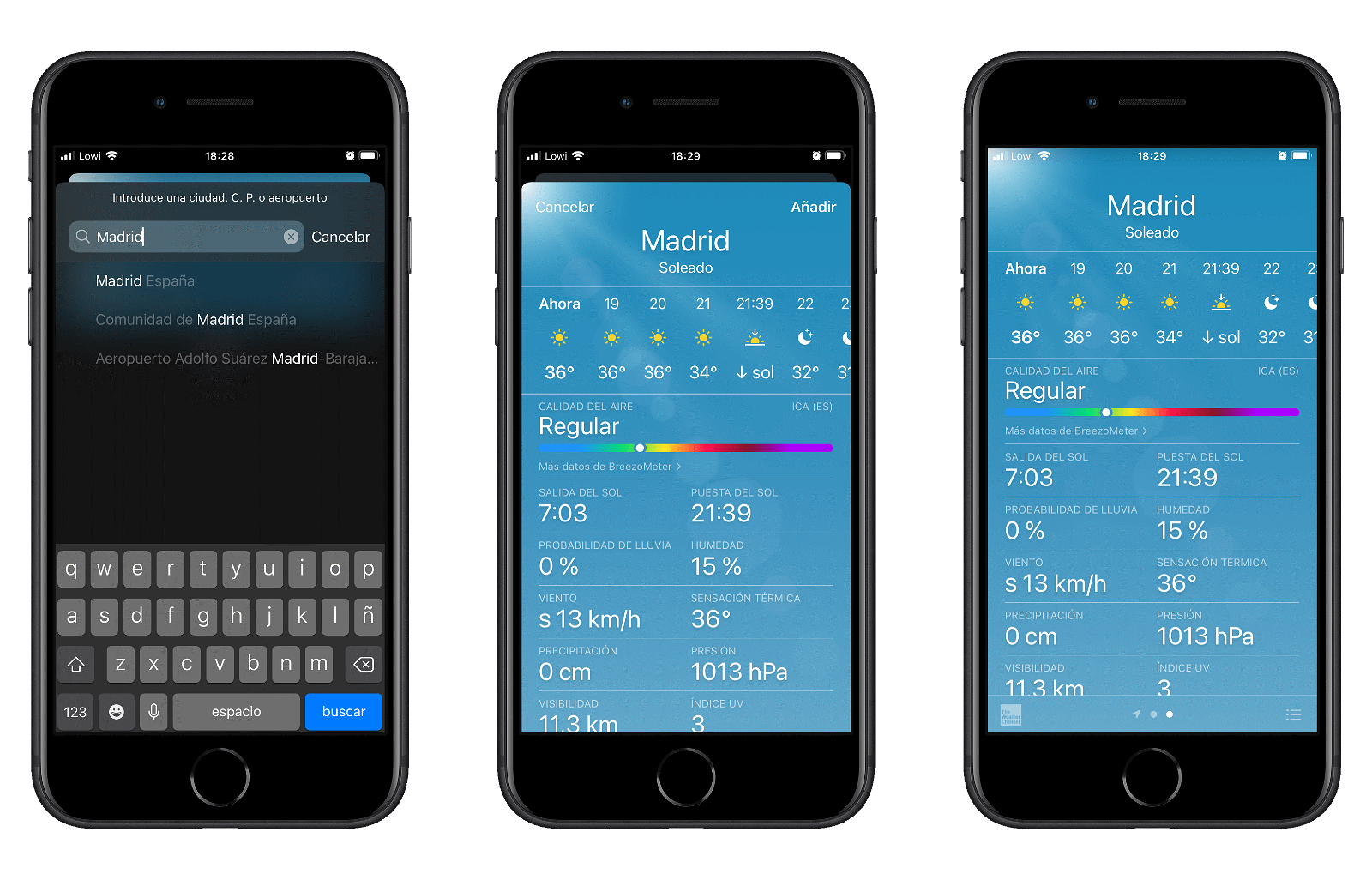 Consultar la calidad del aire desde la app Tiempo del iPhone