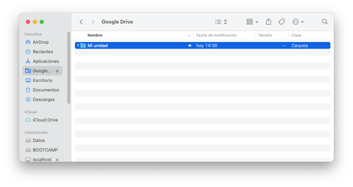 Copiar archivos de Google Drive a iCloud en Mac