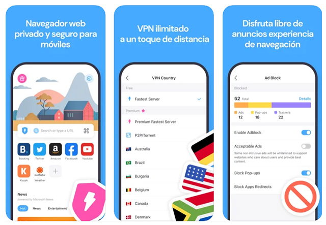 Aloha es uno de los navegadores web que puedes descargar con el iphone