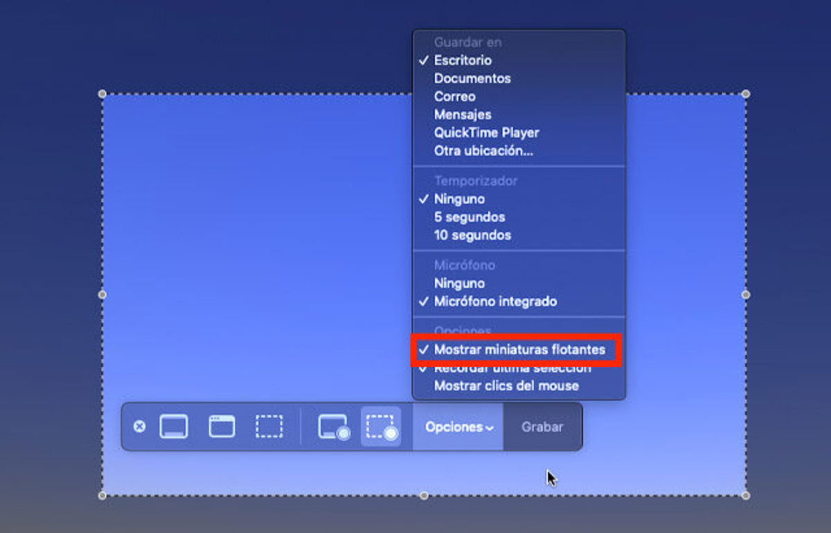 Opciones para capturar pantalla en Mac