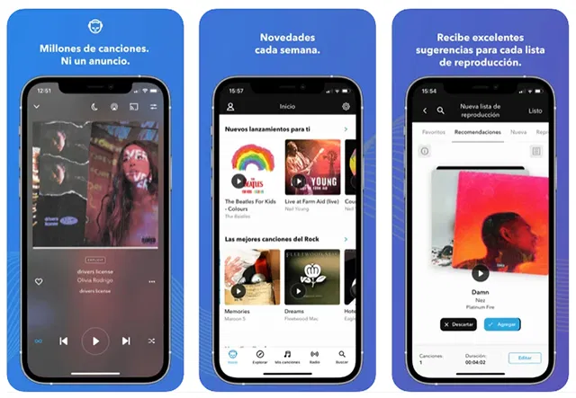 Napster es otra de las mejores apps para descargar musica gratis con el iphone