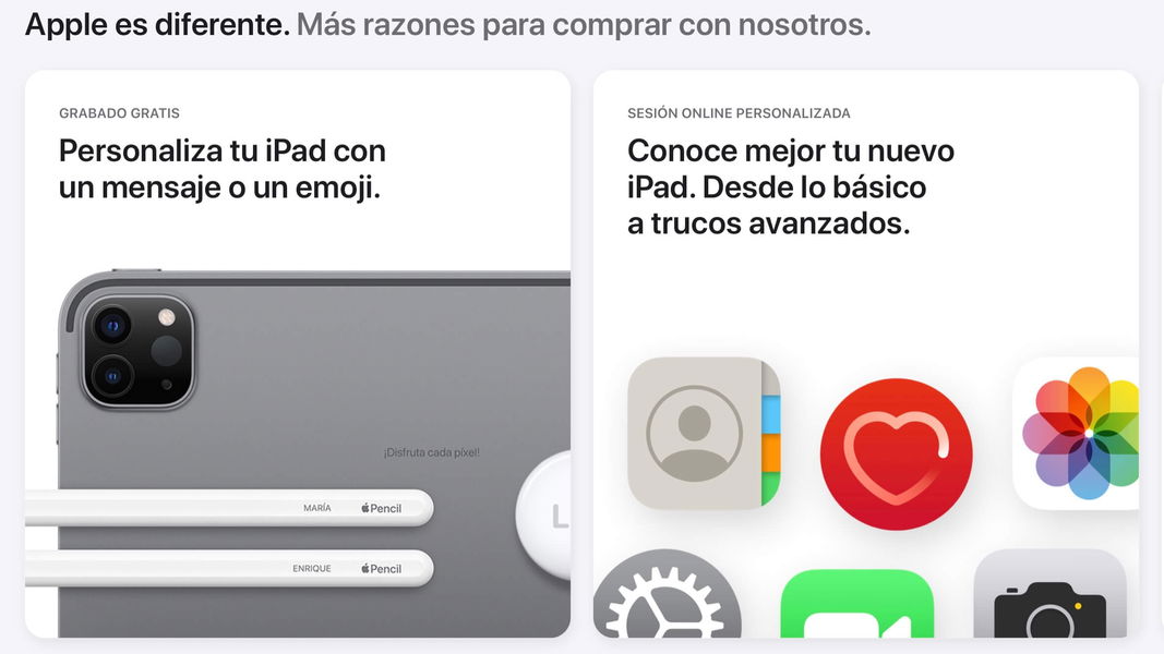 Nuevo Apple Store Online: comprar un iPad