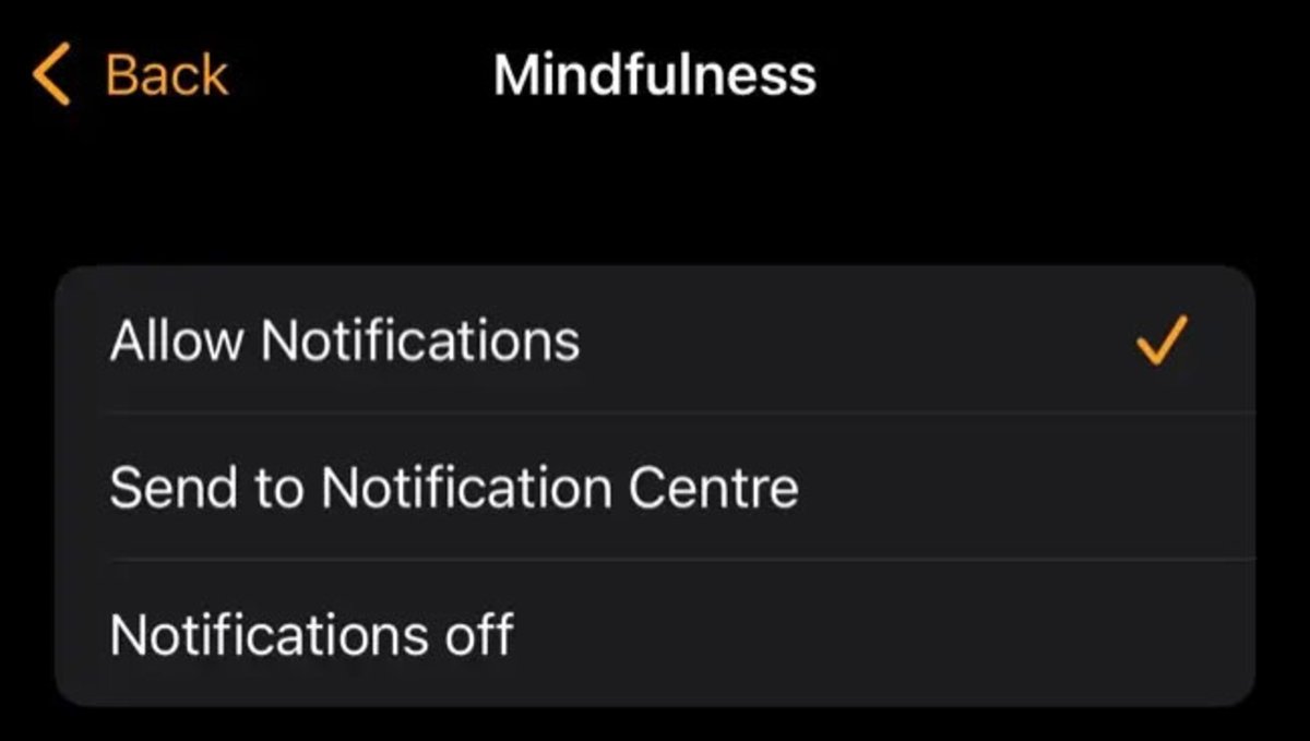 Mindfulness app Reloj iPhone